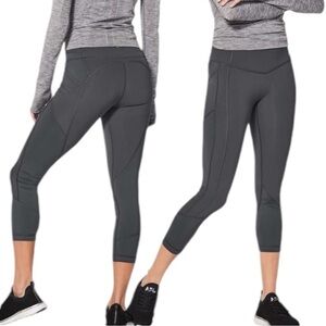 Lululemon All The Right Places High Rise Crop II 23" Blue Tied Women's Size 6